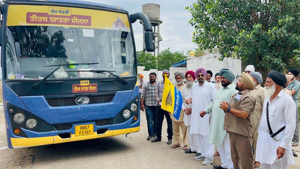 MLA Kuljit Singh Randhawa Flagged Off the 69th and 70th Buses Under the Chief Minister Pilgrimage Scheme
